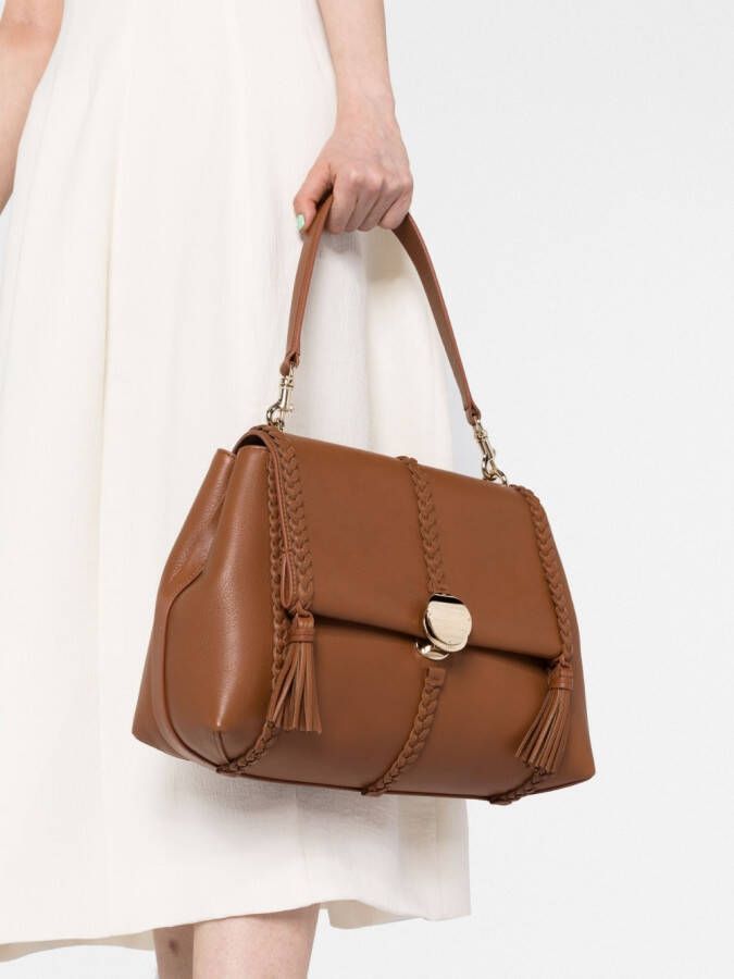 Chloé Penelope Soft leren schoudertas Bruin