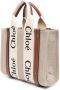 Chloé Woody canvas shopper Beige - Thumbnail 3