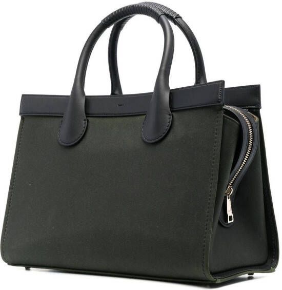 Chloé Shopper met reliëf logo Groen