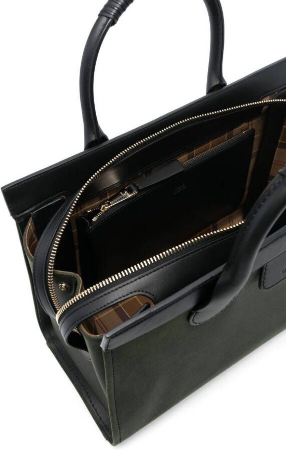 Chloé Shopper met reliëf logo Groen