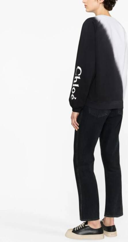 Chloé Sweater met tie-dye print Zwart