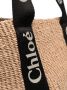 Chloé Woody grote shopper Beige - Thumbnail 4