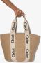 Chloé Woody grote shopper Beige - Thumbnail 4