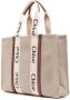 Chloé Woody grote shopper Beige - Thumbnail 3