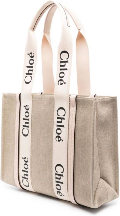Chloé Woody medium shopper Beige
