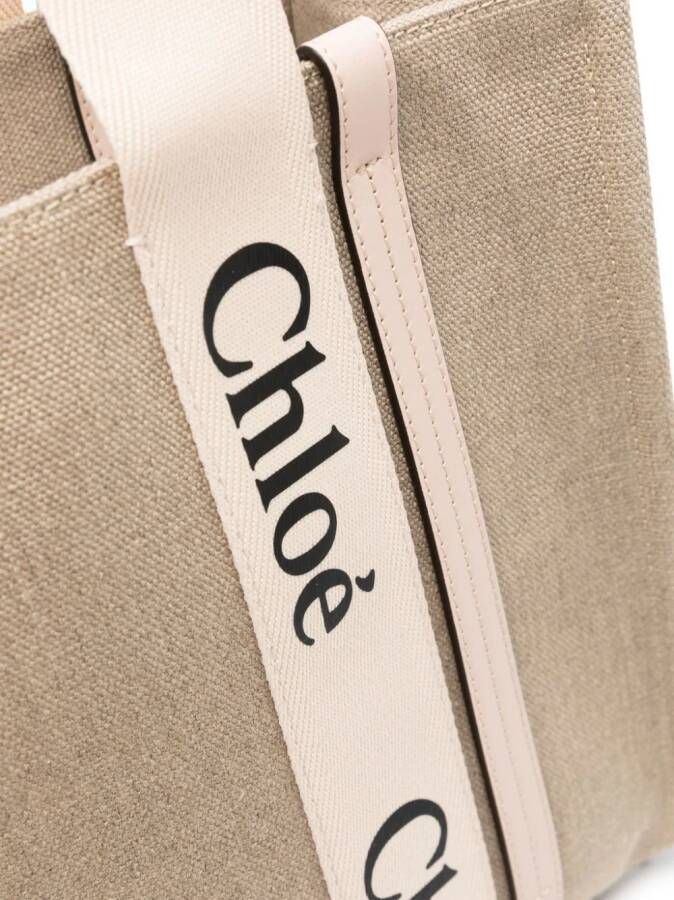 Chloé Woody medium shopper Beige