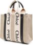 Chloé Woody shopper met logoband Beige - Thumbnail 3