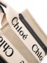 Chloé Woody shopper met logoband Beige - Thumbnail 4