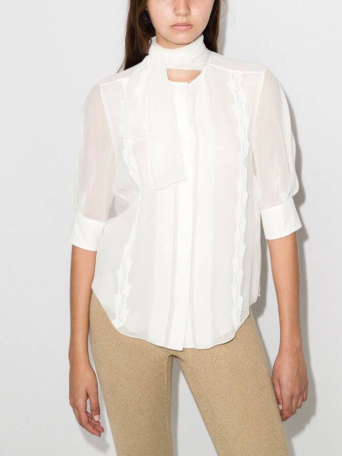 Chloé Zijden blouse Wit