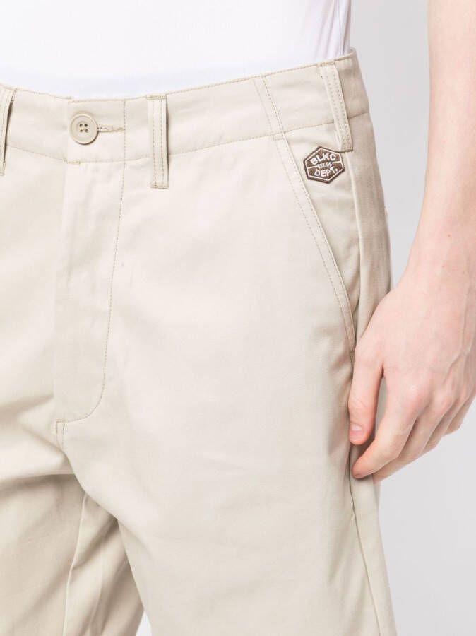 CHOCOOLATE Bermuda shorts met logopatch Beige