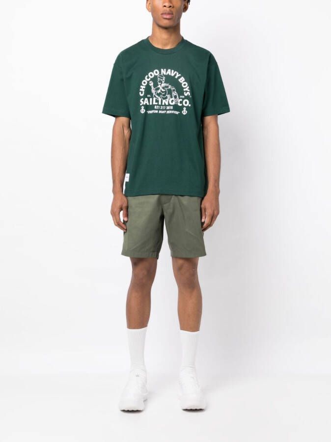 CHOCOOLATE Bermuda shorts met logopatch Groen