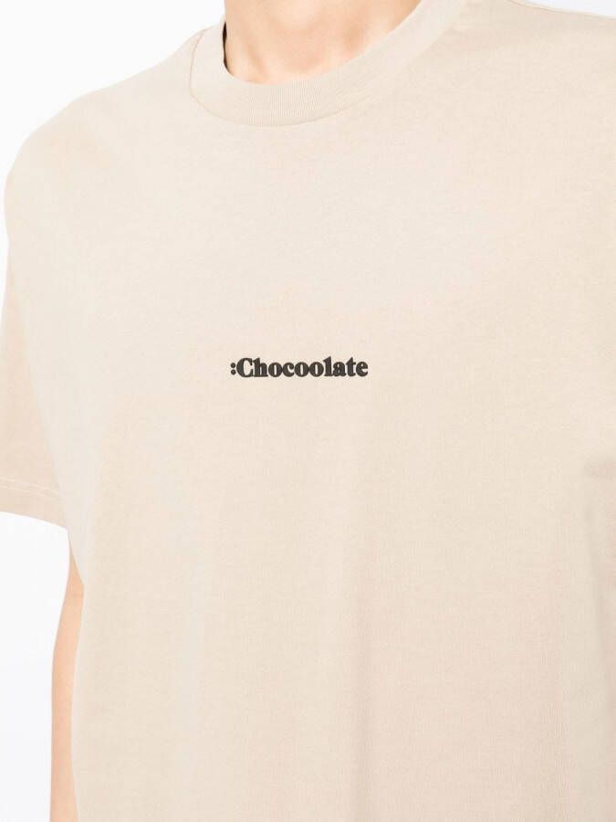 CHOCOOLATE logo-print detail T-shirt Bruin