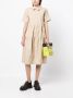 CHOCOOLATE Midi-jurk met korte mouwen Bruin - Thumbnail 2