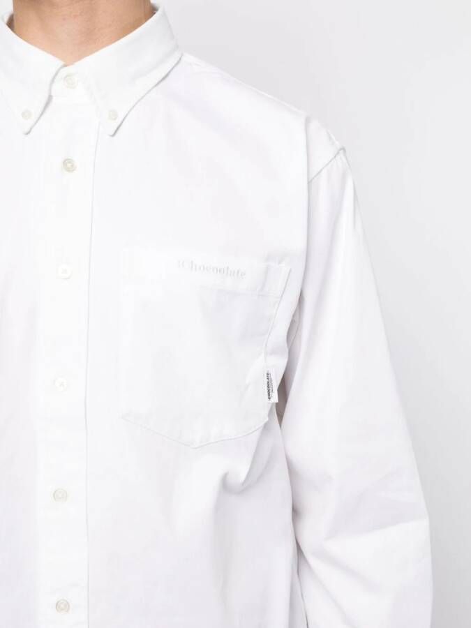 CHOCOOLATE Overhemd met logopatch Wit