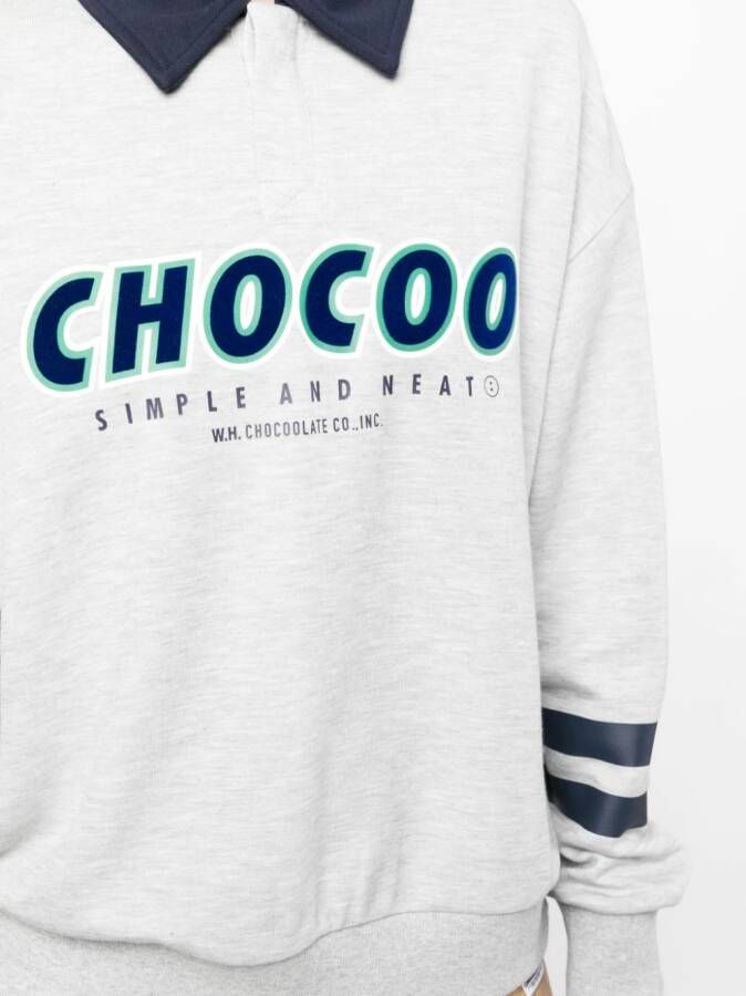 CHOCOOLATE Poloshirt met logoprint Grijs
