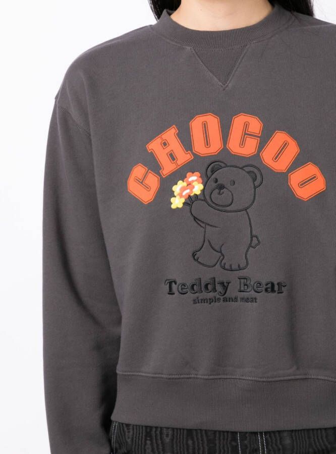 CHOCOOLATE Sweater met geborduurd logo Grijs