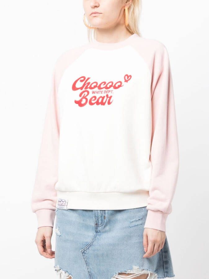 CHOCOOLATE Sweater met logoprint Wit