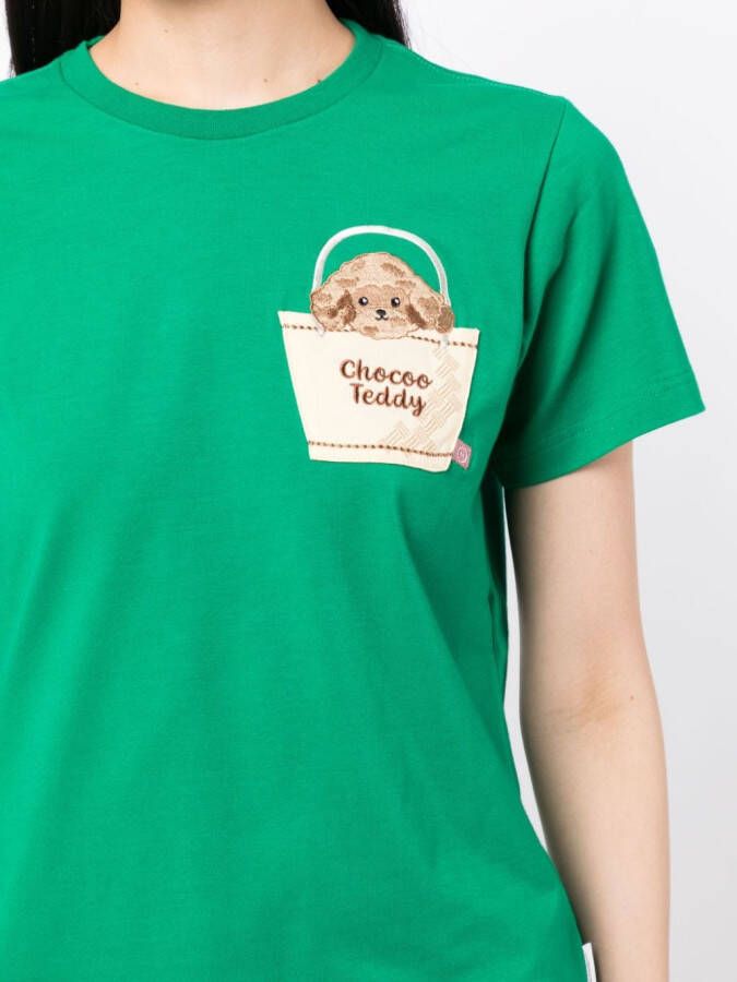 CHOCOOLATE T-shirt met applicatie Groen