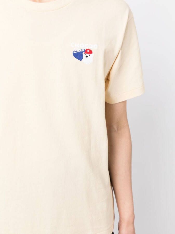 CHOCOOLATE T-shirt met geborduurd logo Oranje