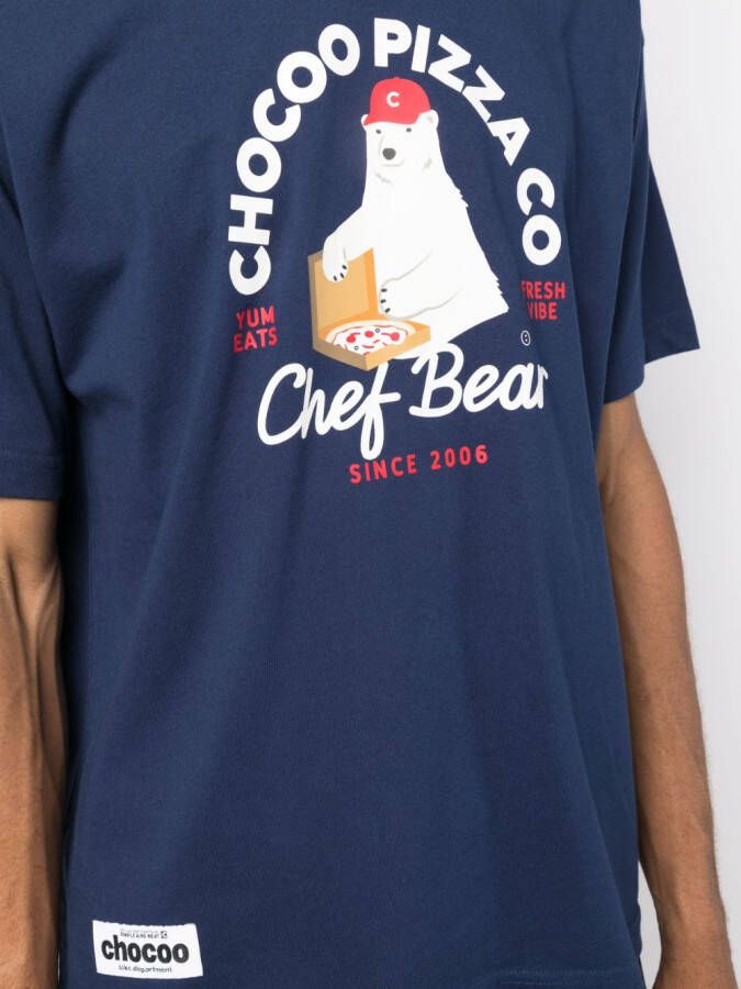 CHOCOOLATE T-shirt met logoprint Blauw