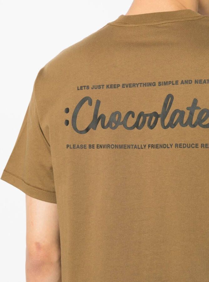 CHOCOOLATE T-shirt met logoprint Bruin