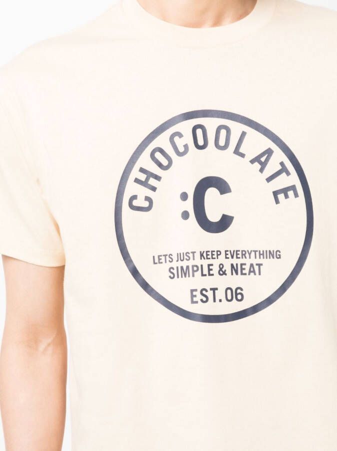 CHOCOOLATE T-shirt met logoprint Geel