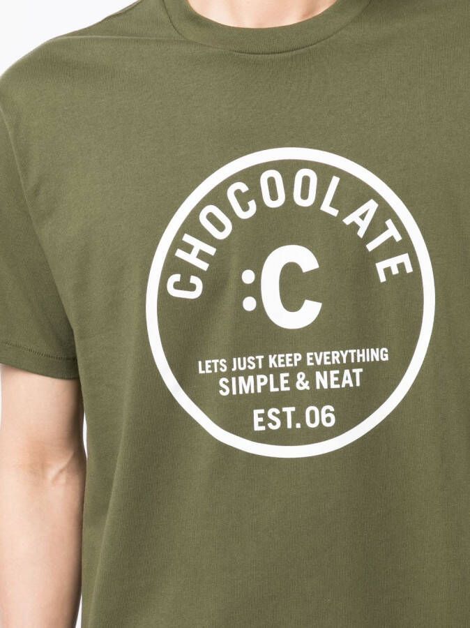 CHOCOOLATE T-shirt met logoprint Groen