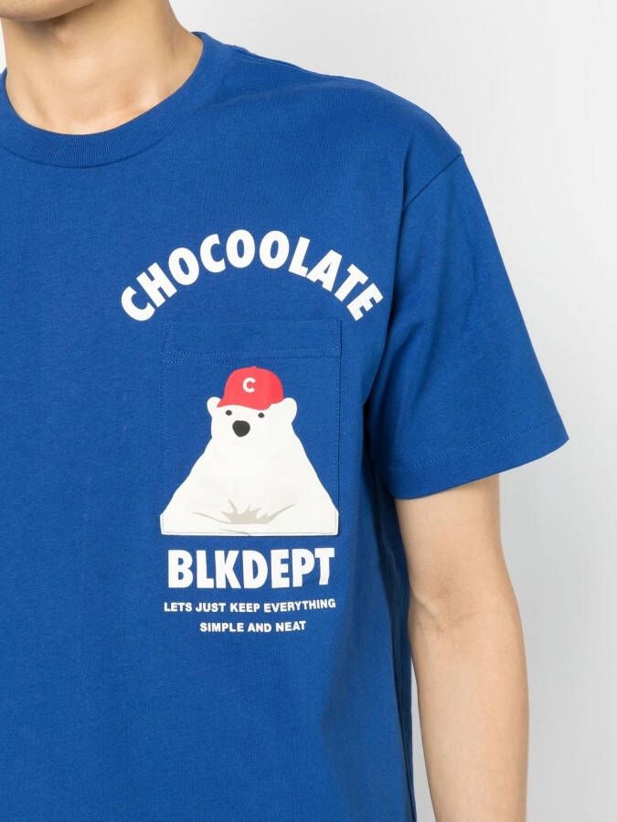 CHOCOOLATE T-shirt met print Blauw