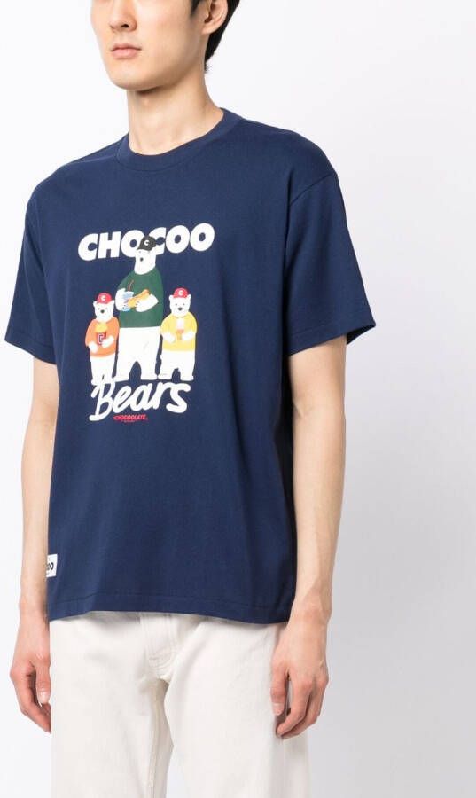 CHOCOOLATE T-shirt met print Blauw