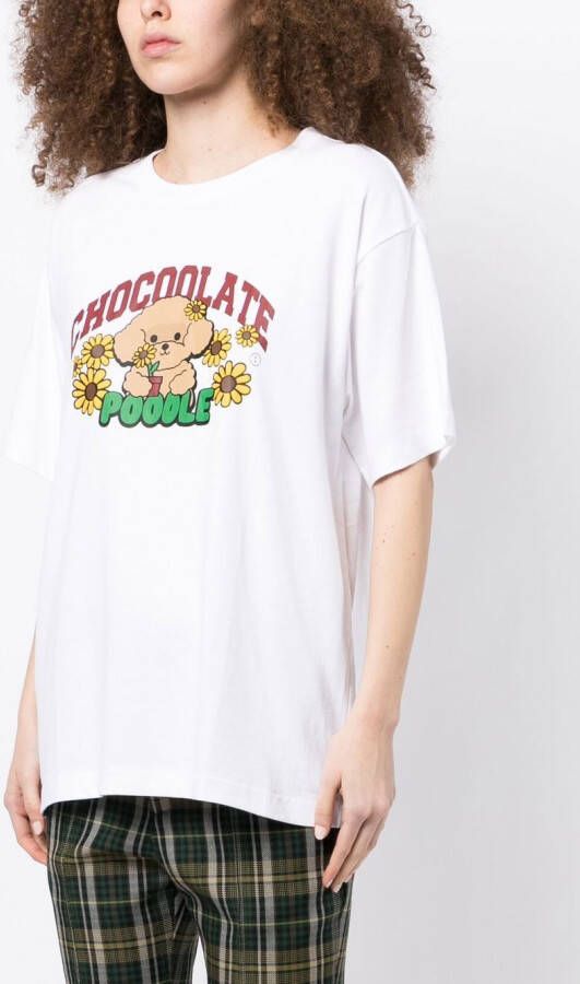 CHOCOOLATE T-shirt met print Wit