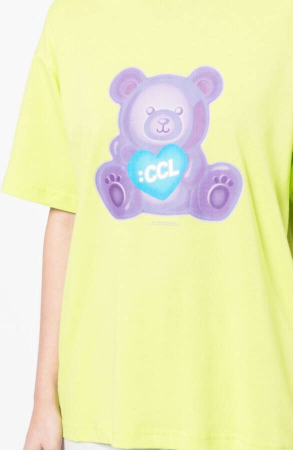 CHOCOOLATE T-shirt met teddybeerprint Groen