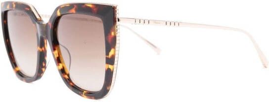 Chopard Eyewear Zonnebril met cat-eye montuur Bruin