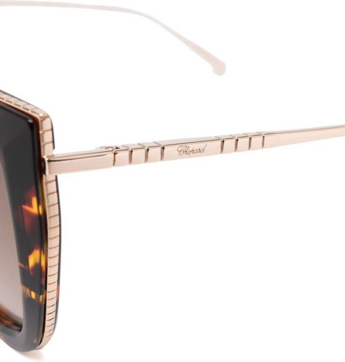 Chopard Eyewear Zonnebril met cat-eye montuur Bruin