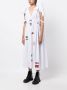 Chopova Lowena Midi-jurk met patch Wit - Thumbnail 3