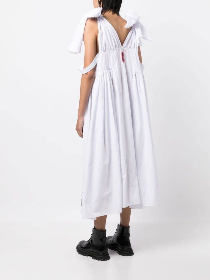 Chopova Lowena Midi-jurk met patch Wit