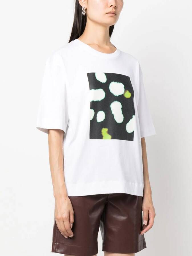 Christian Wijnants T-shirt met abstracte print Wit