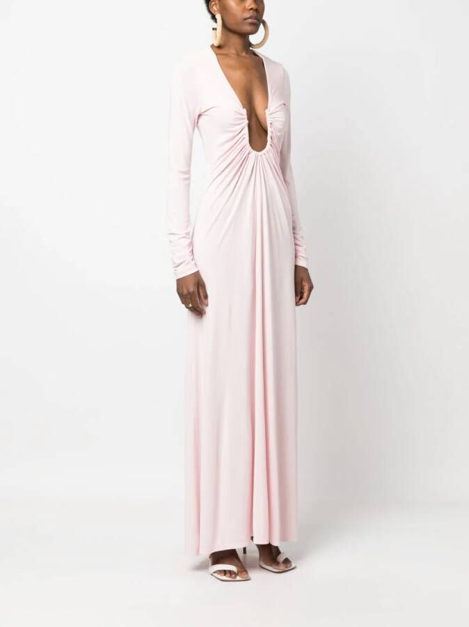 Christopher Esber Arced Palm jurk met lange mouwen Roze