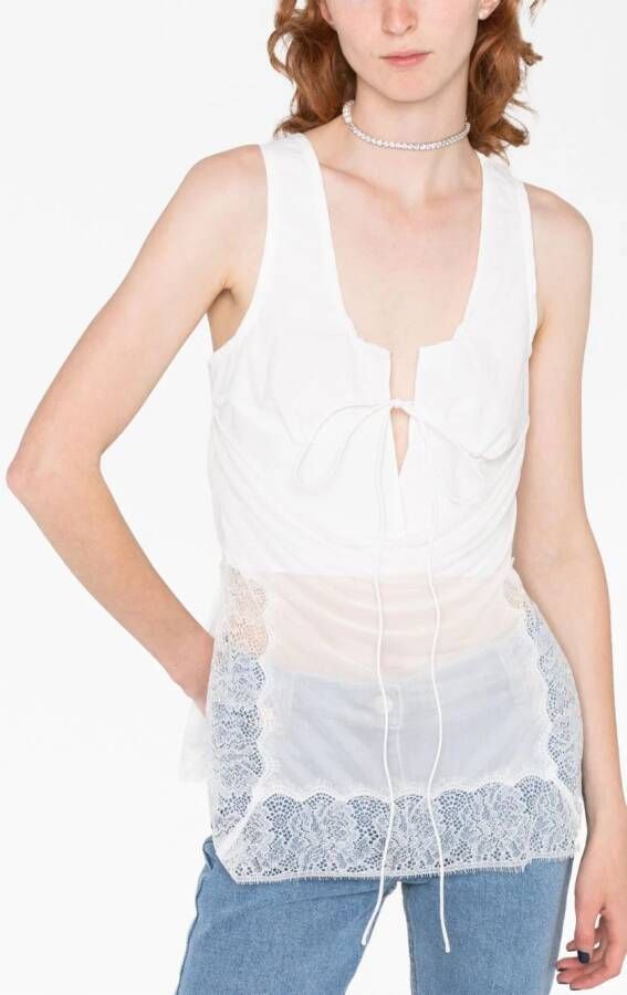 Christopher Esber Top met print Wit