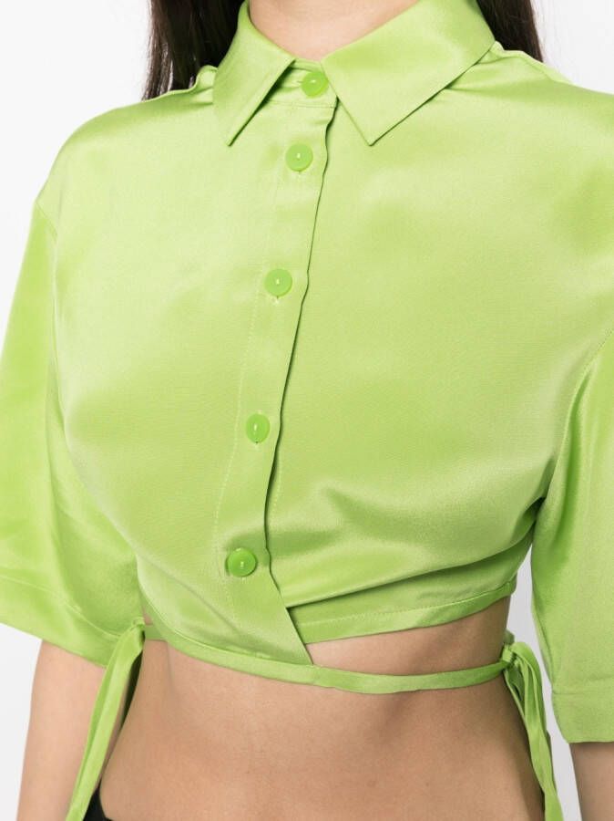 Christopher Esber Cropped blouse Groen