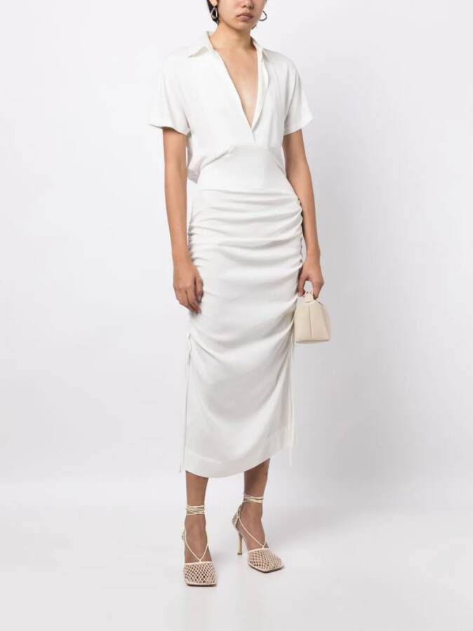 Christopher Esber Midi-jurk met V-hals Wit