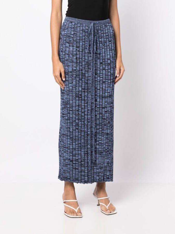 Christopher Esber Ribgebreide maxi-rok Blauw