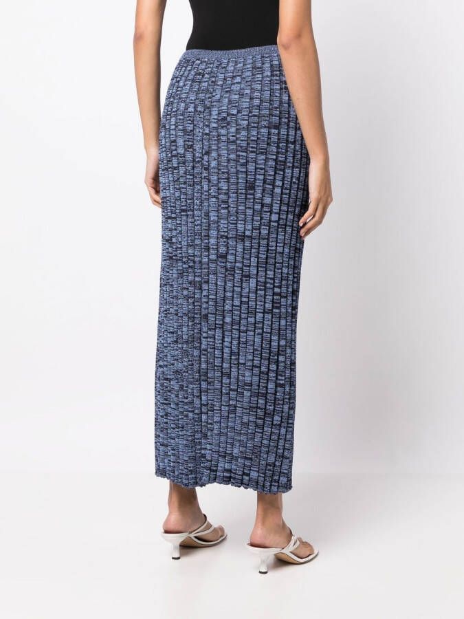 Christopher Esber Ribgebreide maxi-rok Blauw