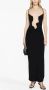 Christopher Esber Maxi-jurk met watervalhals Zwart - Thumbnail 2