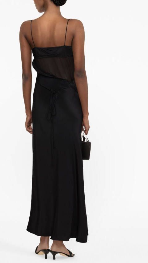 Christopher Esber Maxi-jurk met doorzichtig vlak Zwart