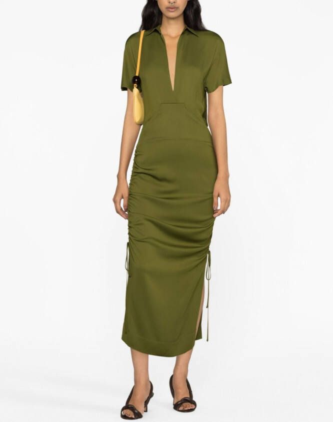 Christopher Esber Midi-jurk met korte mouwen Groen