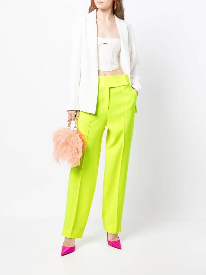 Christopher John Rogers Pantalon met toelopende pijpen Geel