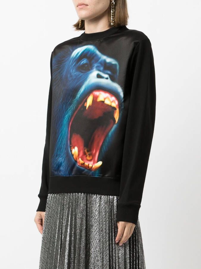 Christopher Kane Sweater met aapprint Zwart