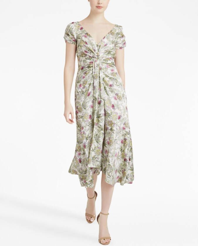 Cinq A Sept Midi-jurk met bloemenprint Beige