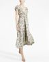 Cinq A Sept Midi-jurk met bloemenprint Beige - Thumbnail 3