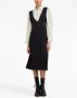 Cinq A Sept Midi-jurk met puntkraag Zwart - Thumbnail 2
